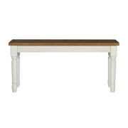 Powell Willow Vanilla White & Honey Brown Bench