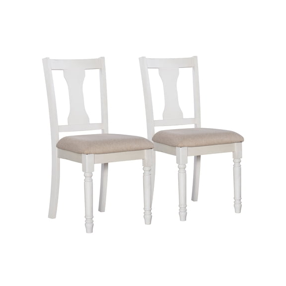 Powell Willow Vanilla White & Light Tan Side Chair (Set of 2)