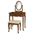 thumbnail image 1 of Powell Woodland Oak Vanity, Mirror & Bench, 1-Drawer, 1 of 2