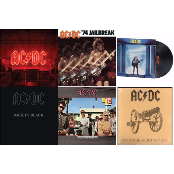 Power Up (180G/Gatefold Jacket/Inner Sleeve) & 74 Jailbreak (180G) & Who Made Who (180G) & Back In Black (180G) & Dirty Deeds Done Dirt Cheap (180G) & For Those About To Rock (180G) [LP Vinyl Bundle]