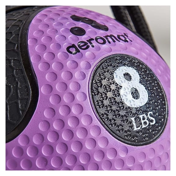 Power 39" Rope 8 lb Medicine Balls for Exercise - 9" Dia Workout Ball, Weighted Balls for Exercise, Weight Ball, Wall Balls for Exercise, Color-Coded Medicine Ball with Rope ()