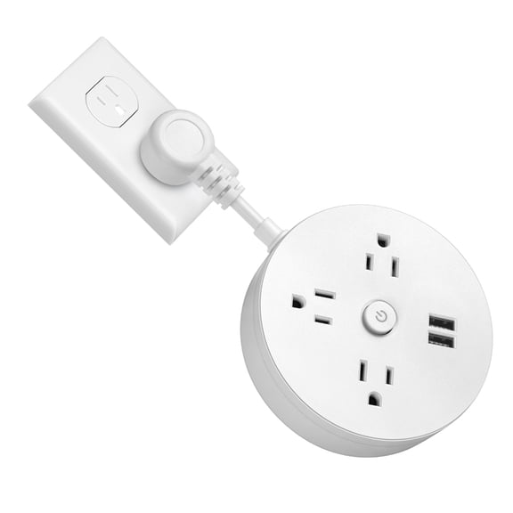 Power 3AC Outlets Multi Port Electrical Wall Socket Extension Adapter US Plug with 2USB Port Fast Charging Dock