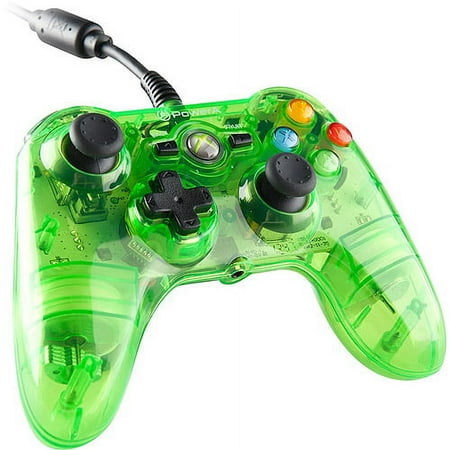 Power A Mini Pro EX Wired Controller For Microsoft Xbox 360, Clear/Green