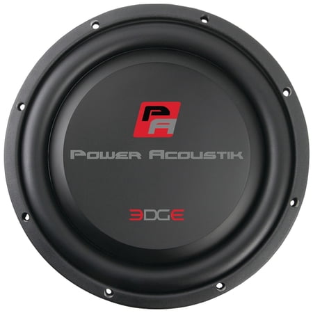 Power Acoustik 10" Powerful 600W RMS Shallow Car Subwoofer Loud Speaker, Black