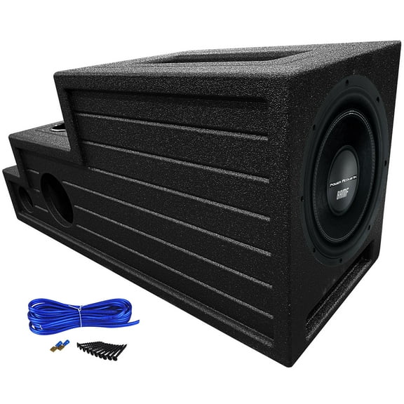 Power Acoustik 12" Subwoofer+Vented Bed Lined Center Console Sub Box Enclosure