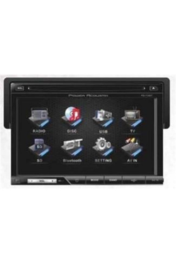 1DIN Touchscreen DVD-MP3 Receiver with Detachable Face USB-SD & Bluetooth Ready