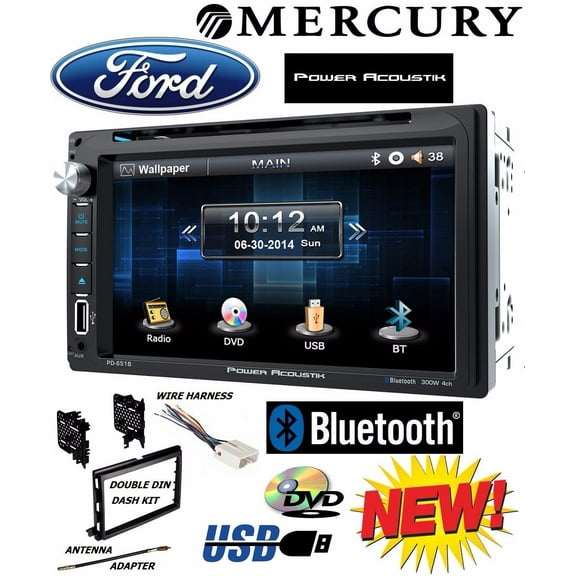Power Acoustik 2005-2015 FORD F250/350/450/550 Touchscreen CD DVD USB AUX Bluetooth Car Stereo