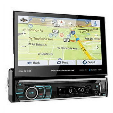 Power Acoustik - In-Dash CD/DVD/DM Receiver and Built-in Bluetooth with Detachable Faceplate - Black