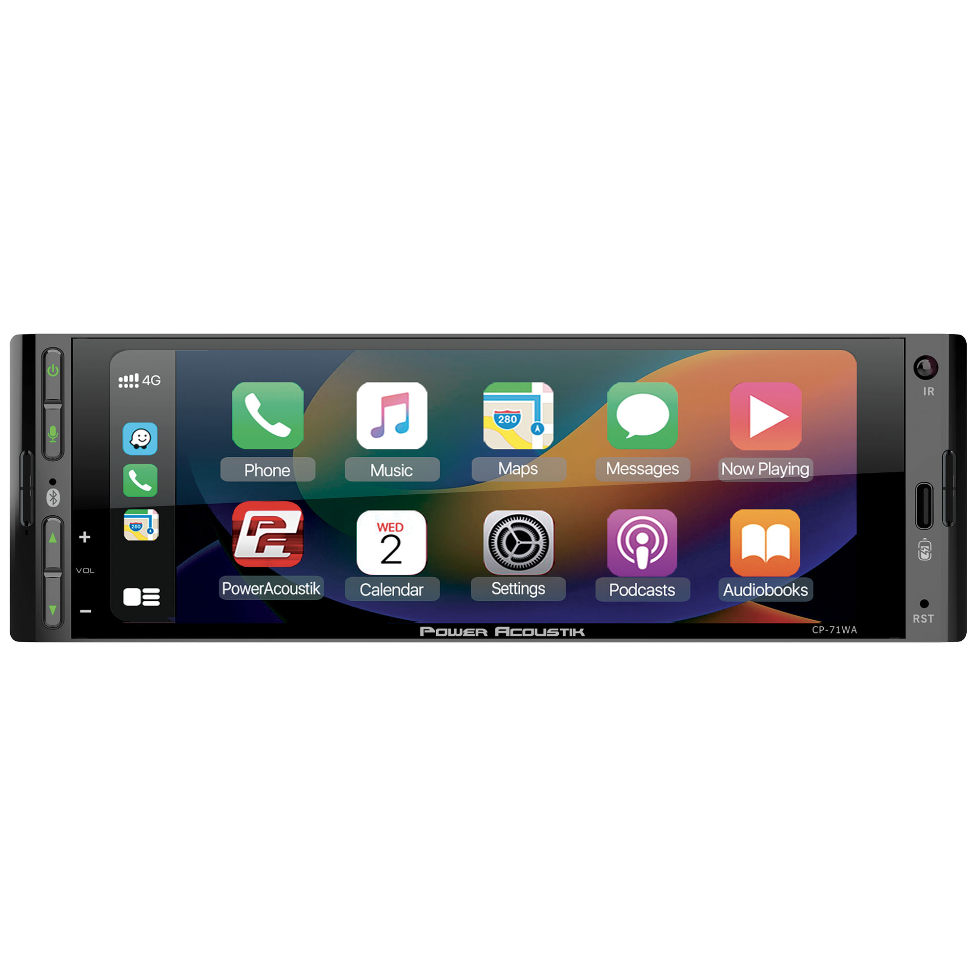 Power Acoustik CP-71WA Single DIN 6.5 Color Touchscreen Car Stereo with Bluetooth Connected Apple CarPlay + Android Auto