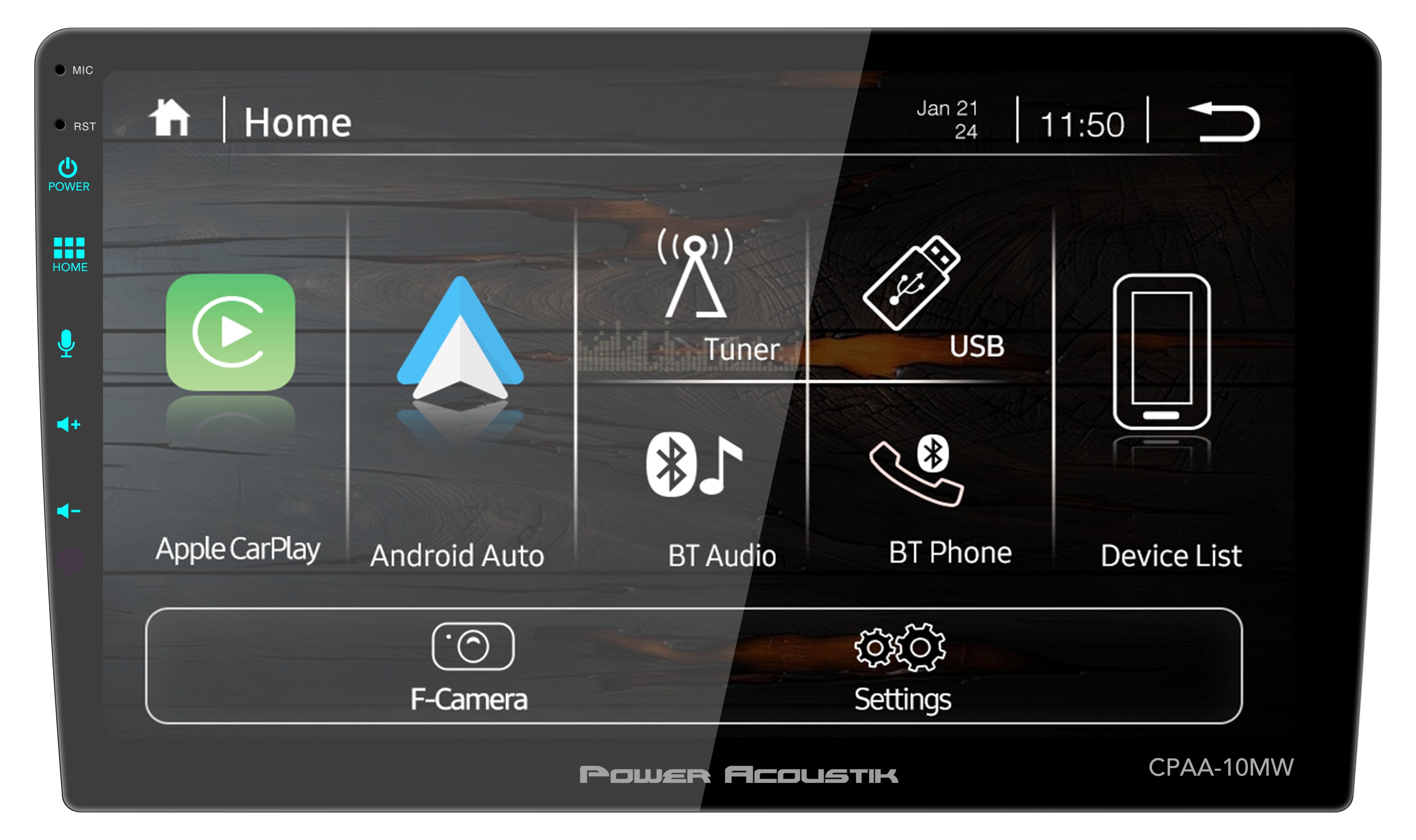 Power Acoustik CPAA-10MW 10.6" LCD Shallow-Mount Car Stereo Head Unit, Bluetooth Wireless CarPlay & Android Auto (New)