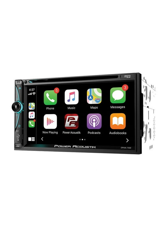 Power Acoustik CPAA-70D 2-Din 7" DVD/Carplay/Android/Bluetooth/USB Car Receiver