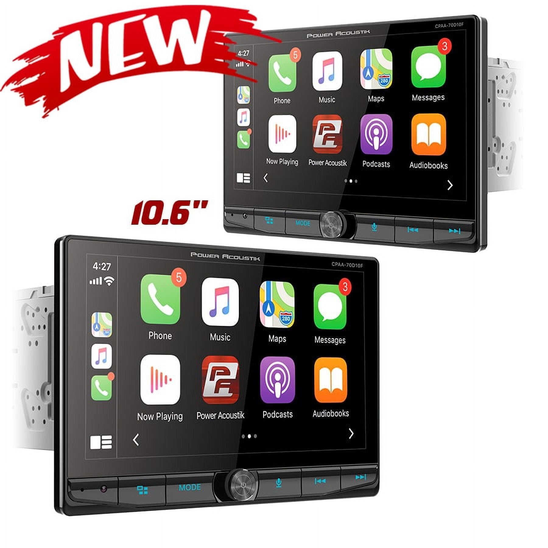 Power Acoustik CPAA70D10F 10.6" HD Car Monitor Bluetooth/Carplay/Android Stereo