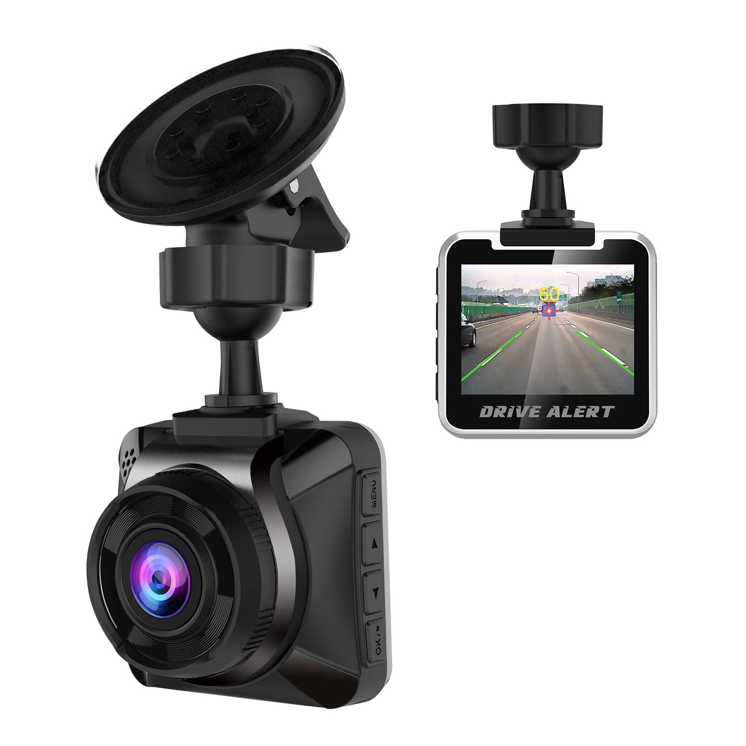 Power Acoustik Drive Alert Dash Camera with Collision Warning, Lane ...