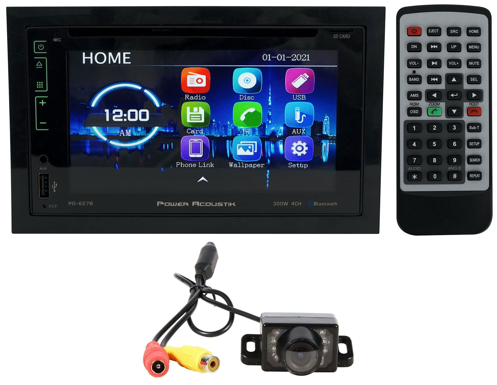 Power Acoustik Bluetooth DVD and CD Car In-Dash Unit