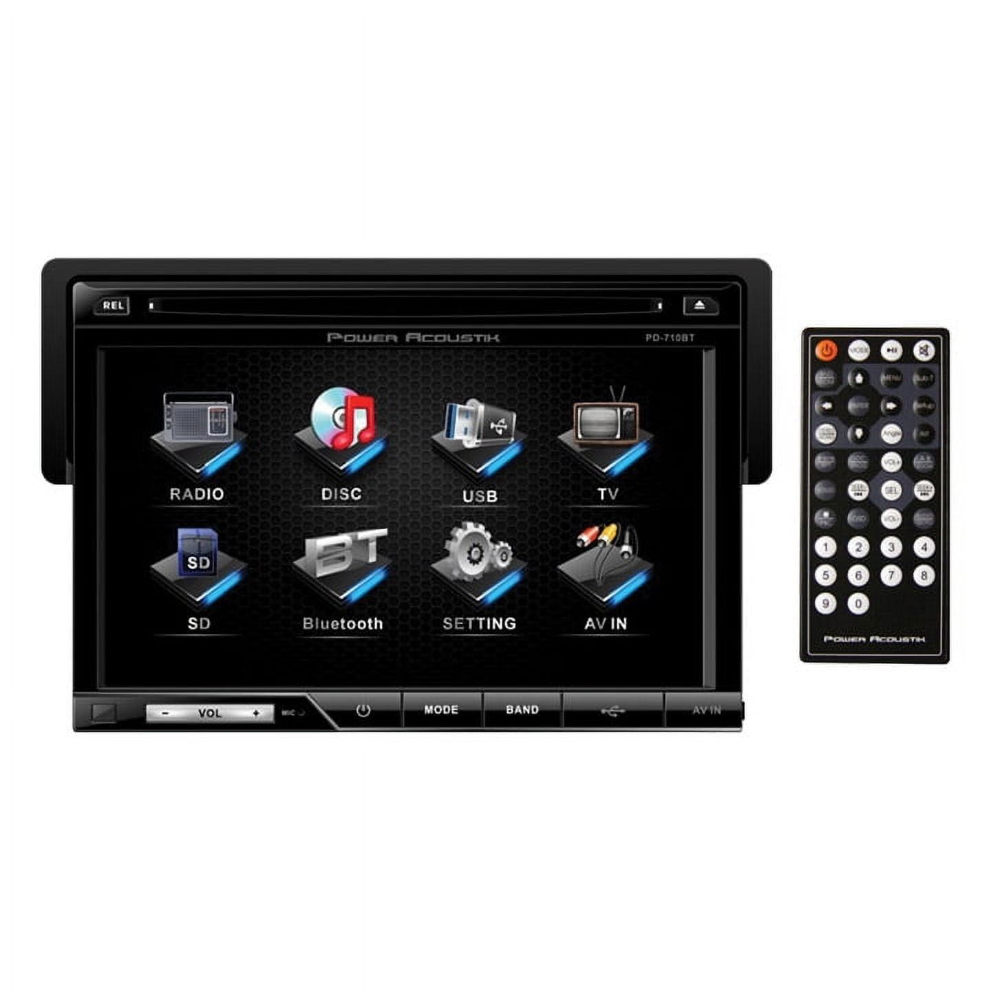"Power Acoustik 7"" SingleDIN Car Radio with Touch Screen Audio System