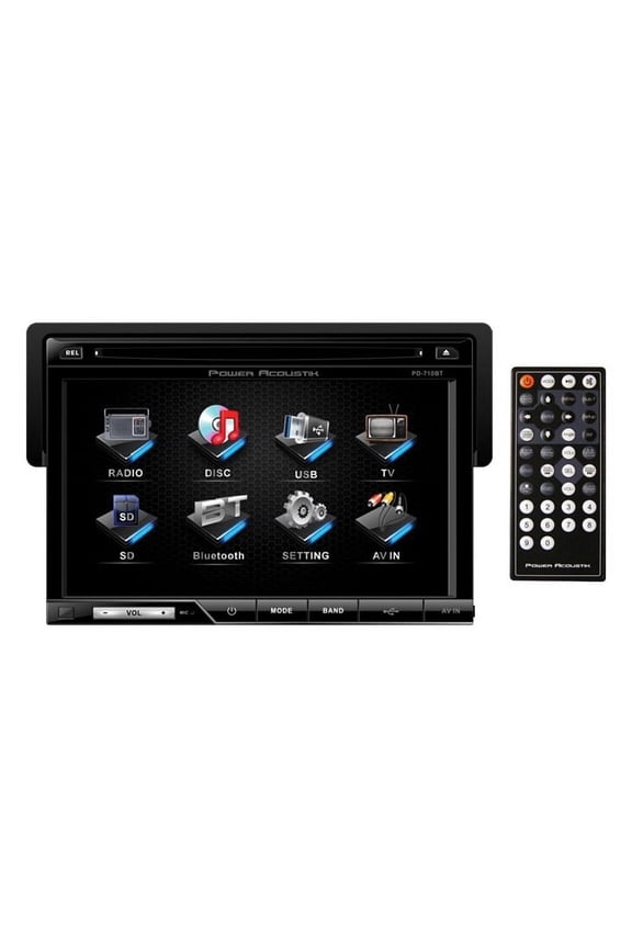 PD-710B 7" Single-DIN In-Dash TFT/LCD Touchscreen DVD Receiver with Bluetooth