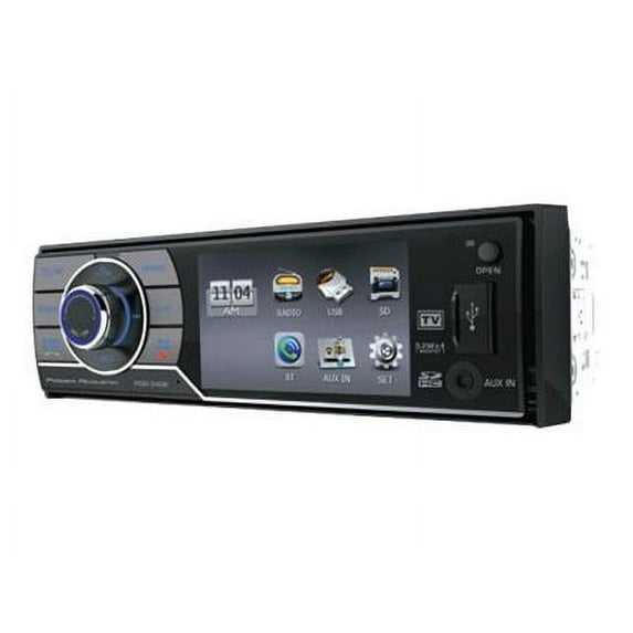 Power Acoustik PDR-340B - Digital receiver - display - 3.4" - in-dash unit - Single-DIN - 52 Watts x 4