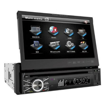 Power Acoustik PTID-8920B In-Dash DVD AM/FM Receiver with 7" Flip-Out Touchscreen Monitor and USB/SD Input