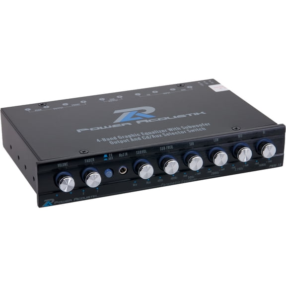 Power Acoustik PWM-16 Car Equalizer, Parametric, Fader, 4 Band