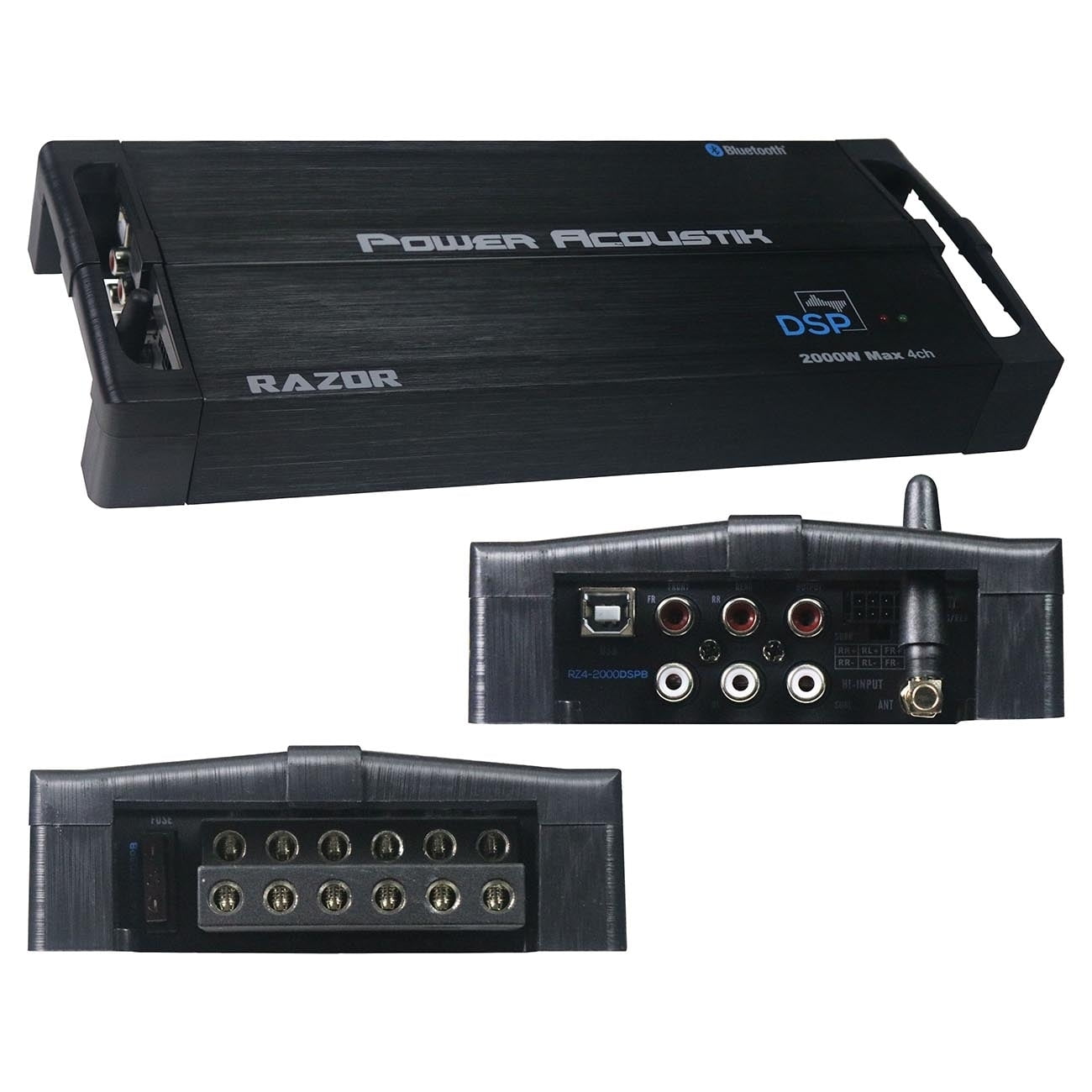 Power Acoustik RZ42000DSP Razor Series 2000Watt Max 4Channel Class D