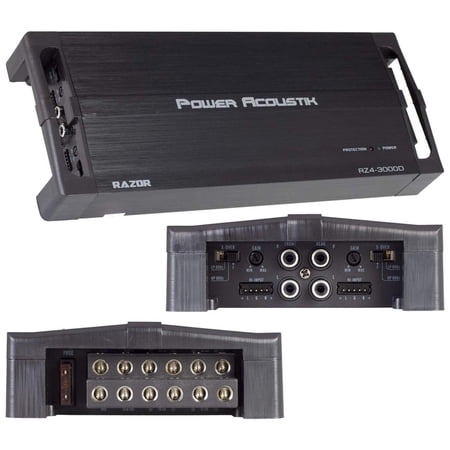 Power Acoustik RZ4 3000D Class D Monoblock Amplifier 3000 Watts Black 4 Channel