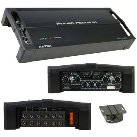 Power Acoustik RZ5-2500D RAZOR 2500W 5-Channel Vehicle Audio Amplifier, 6.3 lbs