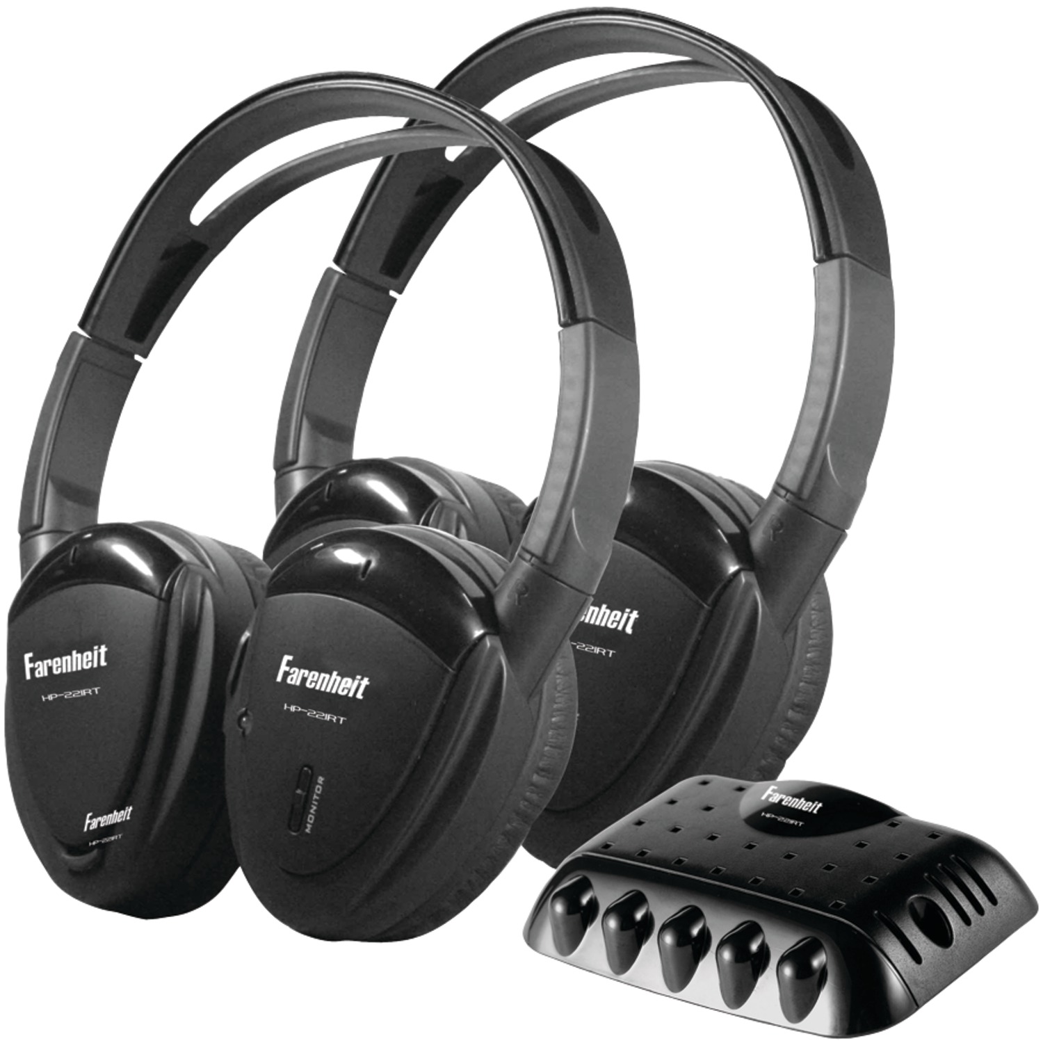 Power Acoustik Wireless Noise Cancelling Over-Ear Headphones, Black, HP-22IRT - image 1 of 3