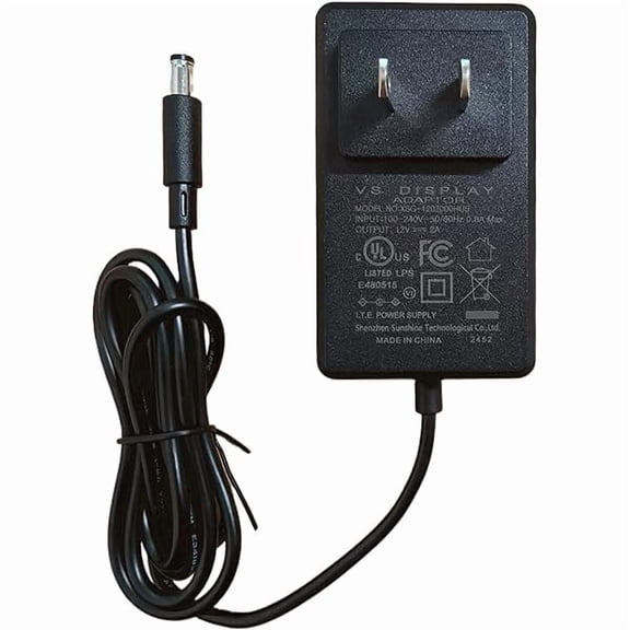 Power Adapter, AC 100-240V Input to 12V DC 2A Output, Power Supply, US Plug, with Plug 5.5x2.1 mm / 3.5x1.35 mm Fit SC24W-1202000U j-ap024u-120200ba-a, Fit Controller Board
