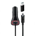 thumbnail image 1 of Power Adapter Car Charger with USB-C Adapter for Motorola Edge (2024)/(2022) - Type-C DC Socket Extra USB Port Coiled Cable LED Light, 1 of 4