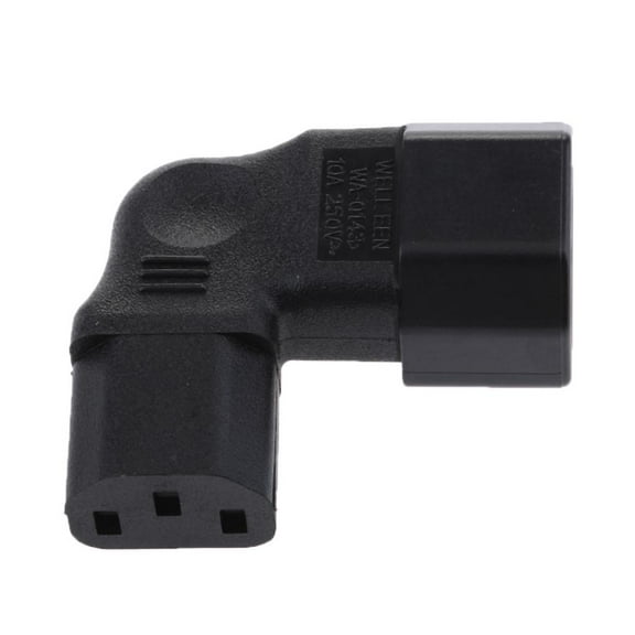 Power Adapter IEC 320 C14 to C13 Up 90 Degree Angle PDU Plug/Socket 3 Pin Power Extension Adapter,