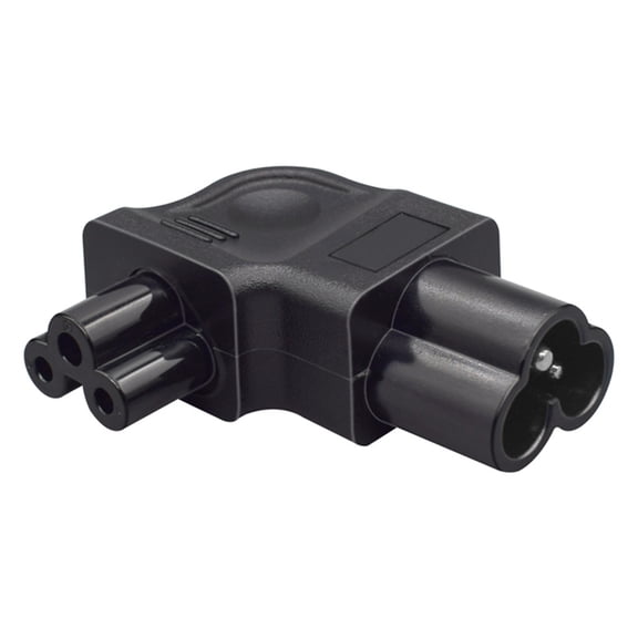 Power Adapter Left Angle Male To Female IEC320 C6 To C5 Power Plug Adapter
