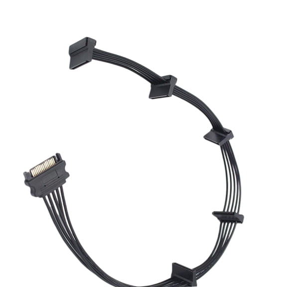 Power Adapters Cable IDE to Power Splitters Cable Power Cord for 5 Hard Disks Connect Multiple Devices