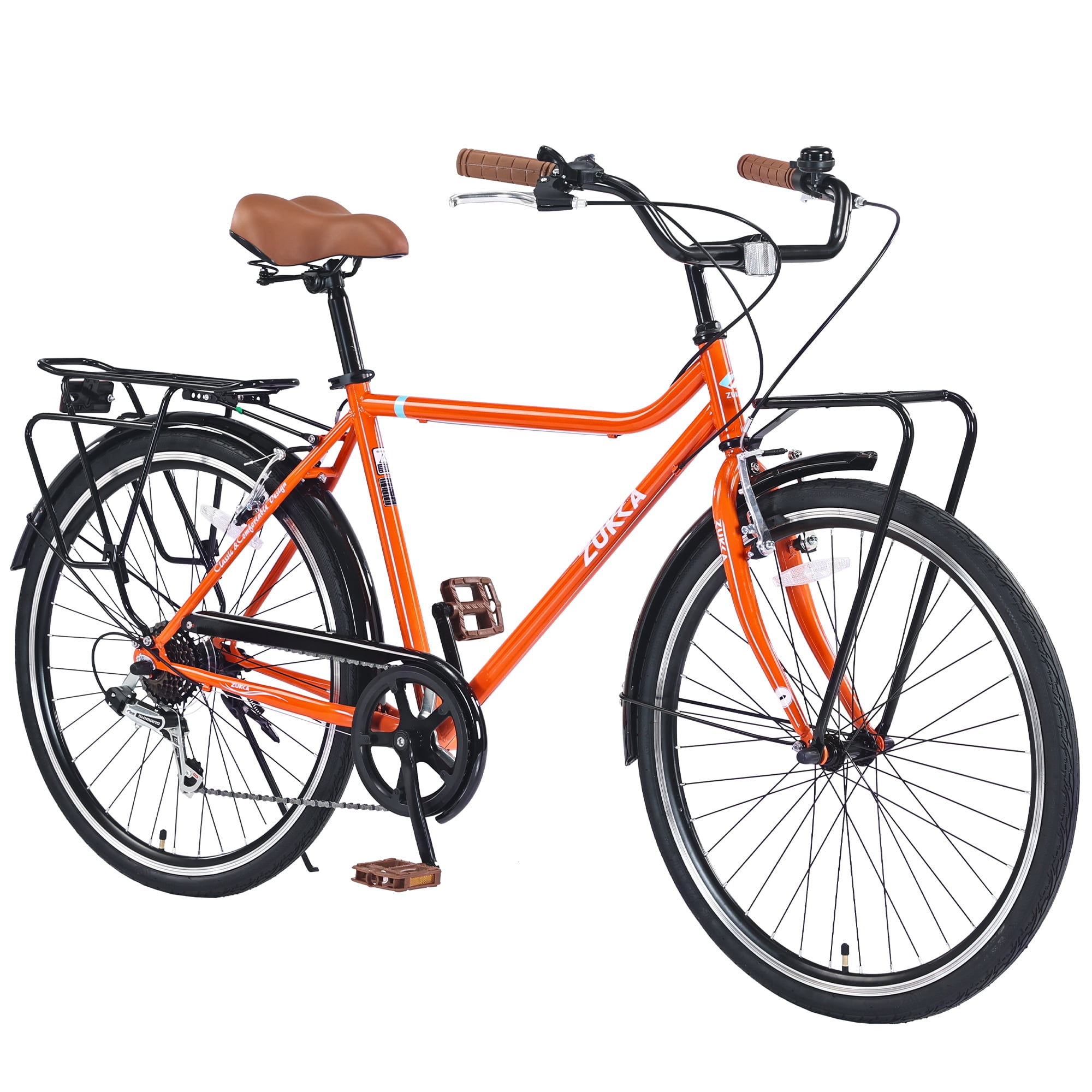 Vintage 26-Inch 7-Speed Bicycle for Men and Women, Steel Frame
