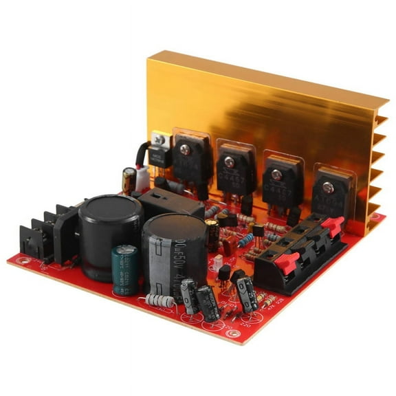 Power Amplifier Audio Board 180W+180W 2.0 Channel FET Speaker Amplifier Sound Preamplifier Dual AC18V-26V with Fan,1 * Power Amplifier Audio Board,red