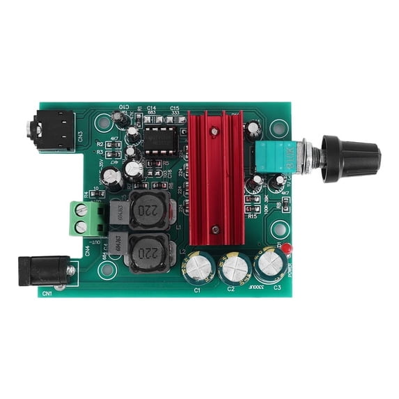 Power Amplifier Board High-Sensitivity Mono TPA3116 Subwoofer Amplifier Module with NE5532 OPAMP,1 x Module 1 x Paster 1 x Screw 1 x Cap,Green