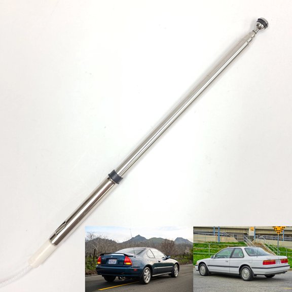 Power Antenna Aerial AM/FM Radio Replacement Mast Cable for Honda 1990-1997 Accord (will not fit wagon)/1993-1997 Del Sol/1992-1996 Prelude OEM#39177 SM4 305 / 39177-SM4-305, 39152-SM4-A03