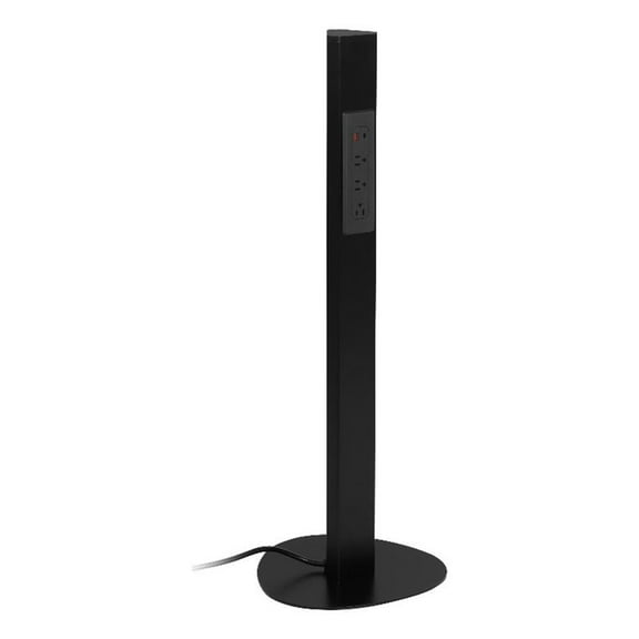 Power Anywhere Station-3AC/1USB- in Black Metal