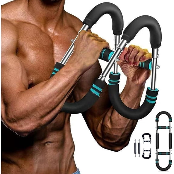 Power Arm Trainer, Adjustable Forearm Triceps Chest Exercise Strengthener, Portable Detachable Spring Resistance Upper Fitness Machine for & Gym Workout Equipment 40-100 LBS