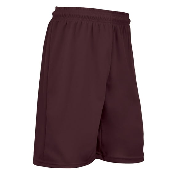 Power Athletic Shorts, 9" Inseam, Adult X-Large, Maroon