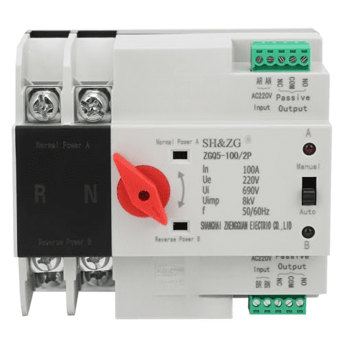 Power Automatic Transfer Switch, 100A 220V Changeover Switch Automatic Transfer Switch Electronic Power Circuit Breaker Response Circuit Breaker Changeover (ZGQ5-100/2P)$$Garden & Patio
