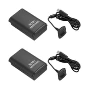 Power Aviator 2X 4800mAh Battery Pack Charger Cable Dock for Xbox 360 Wireless Controller