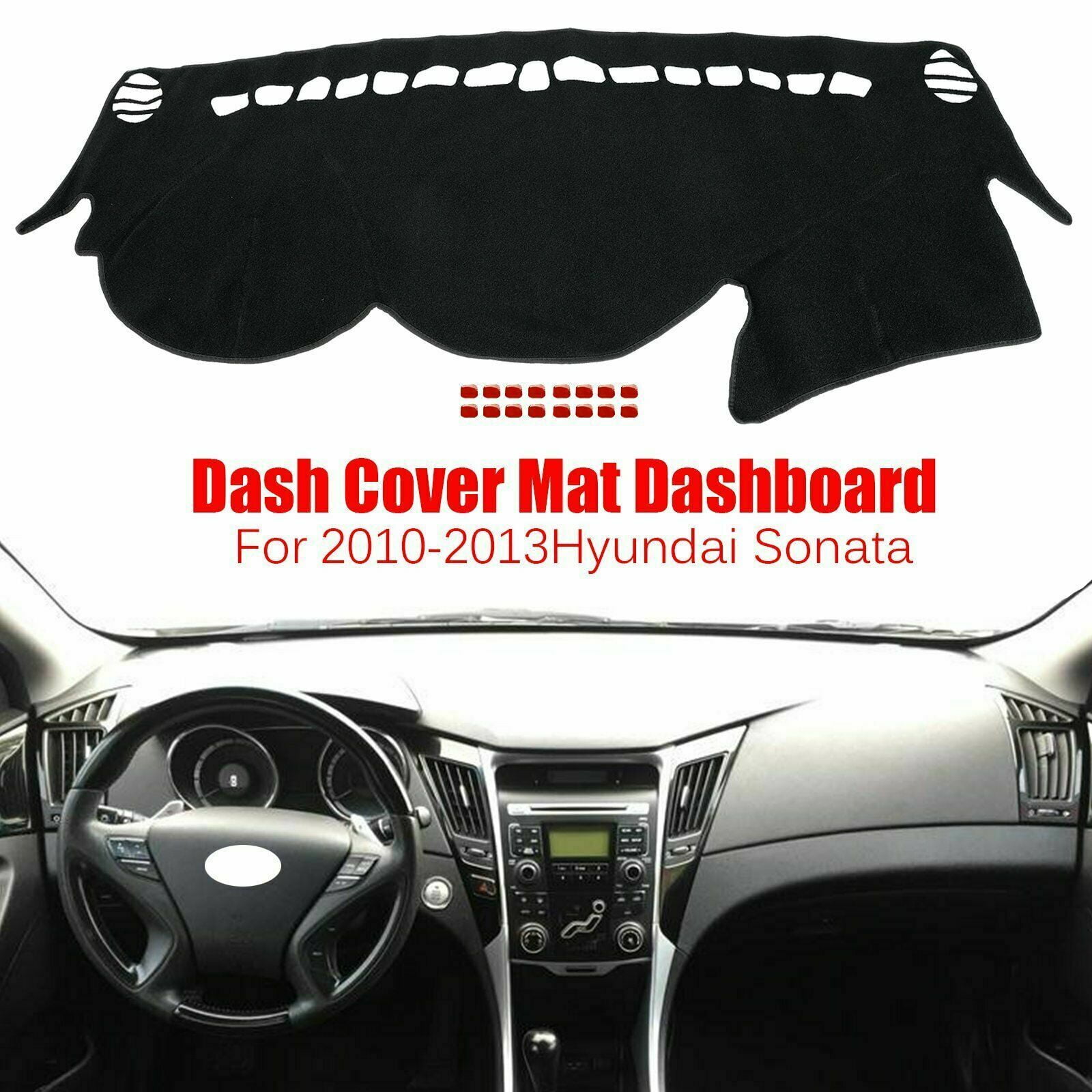 Yiyasu Car Dash Mat Dashmat Fit for Chevy Silverado 2007-2013 Dashboard  Cover 