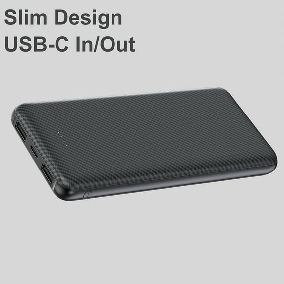 Power Bank 10000mAh Portable Charger, 15W Fast Charge Battery Pack ...
