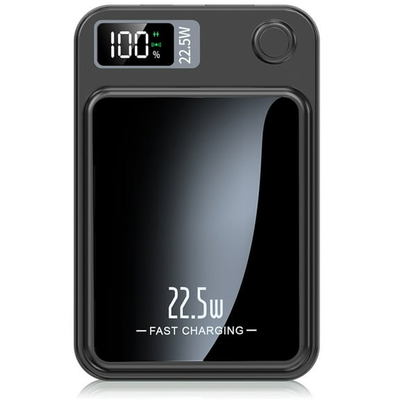 Power Bank,10000mAh Wireless Portable Charger with LED Power Display,22.5W Magnetic Power Bank Compatible with iPhone 8 and Above Series,Black