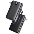 thumbnail image 1 of Power Bank, 50000 mAh Portable Charger with Built in Cable & Wall Plug, 22.5W Fast Charging, Travel Essential Battery Pack with LED Display compatible for iPhone/Android, Black, 1 of 7