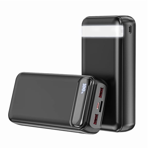 50000mAh 22.5W Fast Charging Power Bank, USB-C Quick Charge 3 Outputs 2 Inputs LED Display Portable Charger for most electronic devices on the market