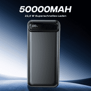 50000mAh 22.5W Portable Charger, USB C Fast Charging Power Bank, 3 Outputs 2 Inputs, LED Digital Display for Electronic Devices