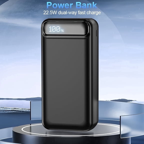 50000mAh 22.5W Fast Charging Power Bank, USB-C Quick Charge 3 Outputs 2 Inputs LED Display Portable Charger for most electronic devices on the market
