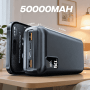 Power Bank 50000mAh 22.5W Fast Charging Portable Charger USB-C Quick Charge with 3 Outputs & 2 Inputs LED Display Huge Capacity External Battery Pack for Most Electronic Devices on The Market