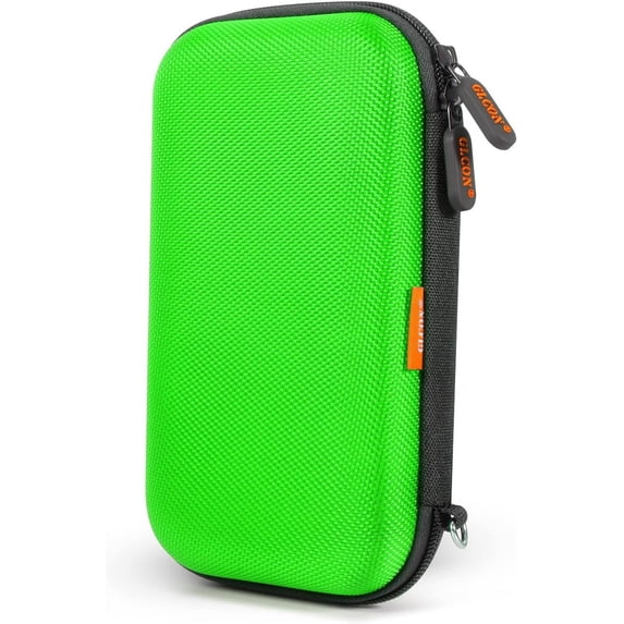 Power Bank Storage Case Hard EVA Protective Travel Case – Small Electronic Carrying Pouch for Hard Drive, Cell Phone, Charging Cable, External Battery, Earbuds (Light Green)